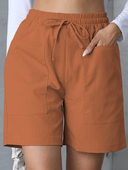 ❤️【45kg-95kg】Nove ljetne jednobojne široke lanene ležerne kratke hlače – veliki brojevi, visoki struk【S-2XL】