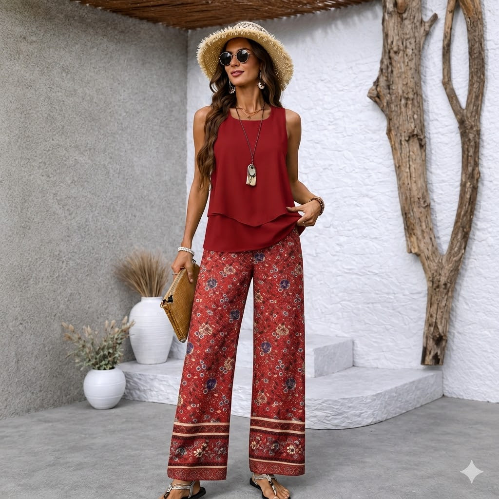 【S-3XL】VERDALISSE | Set od 2 komada Fresh Breeze | Lagan i elegantan višebojni ljetni set