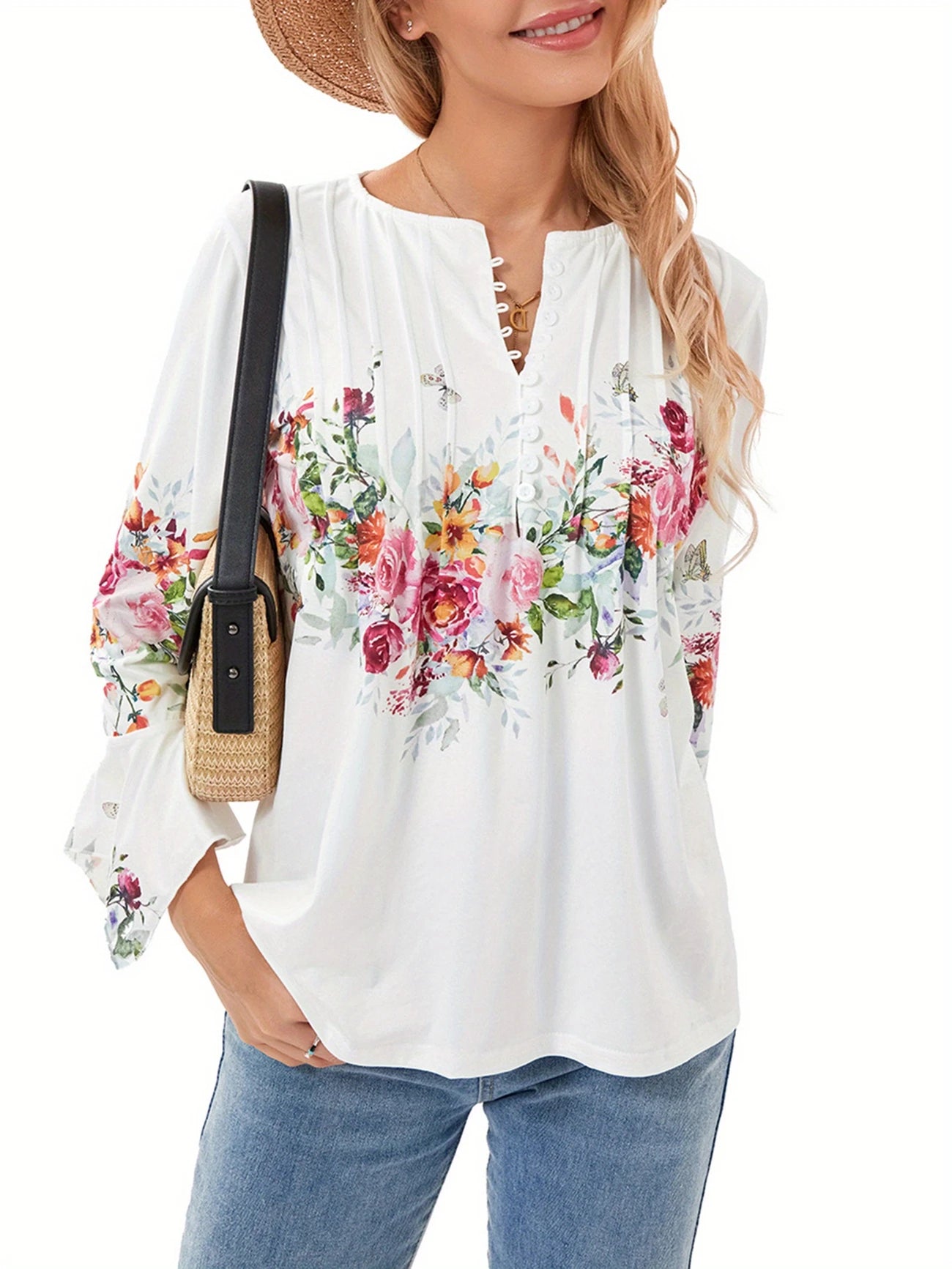 👕🥰【Descuento de temporada】[S-5XL] Camiseta moderna de mujer con escote en V