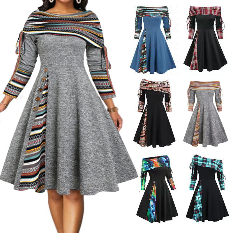 👗2025 jesensko-zimska nova moda jedno-ramena haljina s dugim rukavima【S-3XL】iskoristite 50% popusta 👗✨