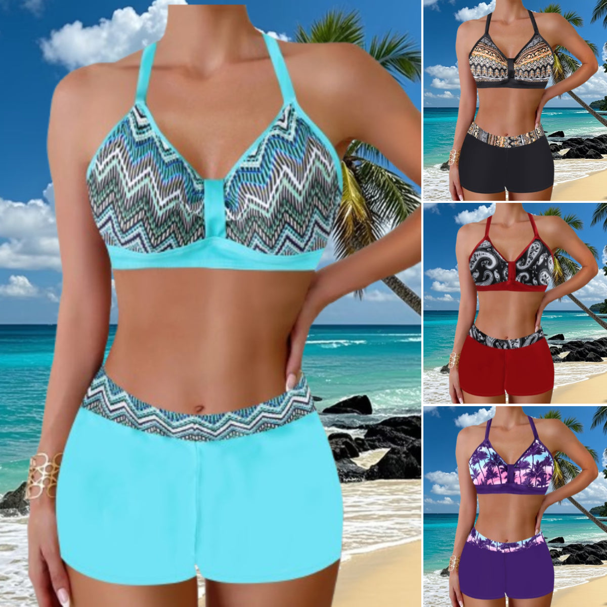 🏖️👙🌴 Kupaći kostim s printom za odmor na plaži — brzosušeći, udoban i prozračan ✨