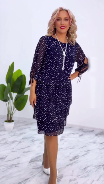 ✨📢Vestido holgado de lunares, elegante, de alta calidad, tallas S-5XL, venta limitada - 3743129 