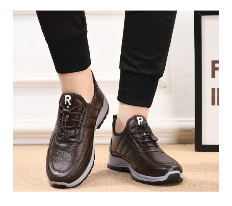 👟【39-44】Zapatillas de hombre, forro de algodón suave, suela blanda, impermeable y antideslizante