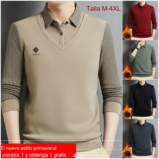 🔥【Ograničena ponuda】🔥【M-4XL】Muška visokokvalitetna kašmirska dvodijelna kombinacija toplog gornjeg dijela.3801343