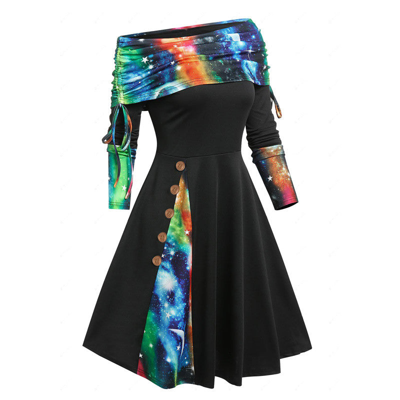 👗2025 jesensko-zimska nova moda jedno-ramena haljina s dugim rukavima【S-3XL】iskoristite 50% popusta 👗✨