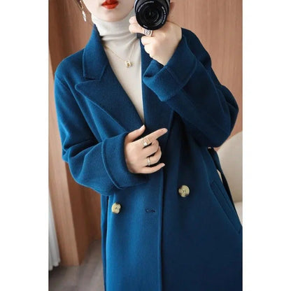 🌈🩰Nuevo producto con 65% de descuento: abrigo de doble cara de alta calidad, 100% lana pura, apto para múltiples temporadas en otoño e invierno