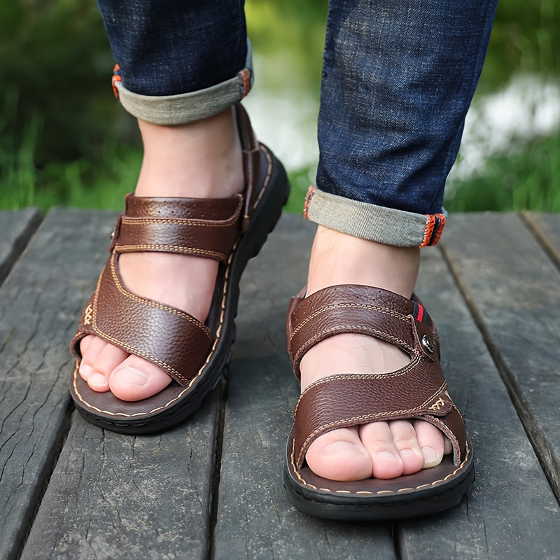 🌴👞【50% popusta 🔥】【38–44】Ljetne muške sandale od prave kože s dvostrukom namjenom