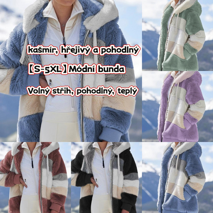 ☃️❄️🔥 Limitovaná nabídka 35% 💥【S-5XL】Nová dámská zimní bunda 2025 🧥, silná s plyšovými pruhy 🐑
