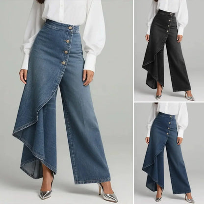 🥇【S-3XL】Ženske traperice visokog struka i širokih nogavica, širokog kroja i elegantnog dizajna.