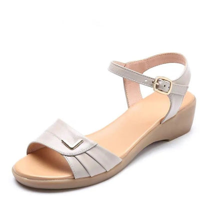🔥👡【35~40】Sandalias de verano para mujer de piel suave con suela de cuña suave y antideslizante 3632293 