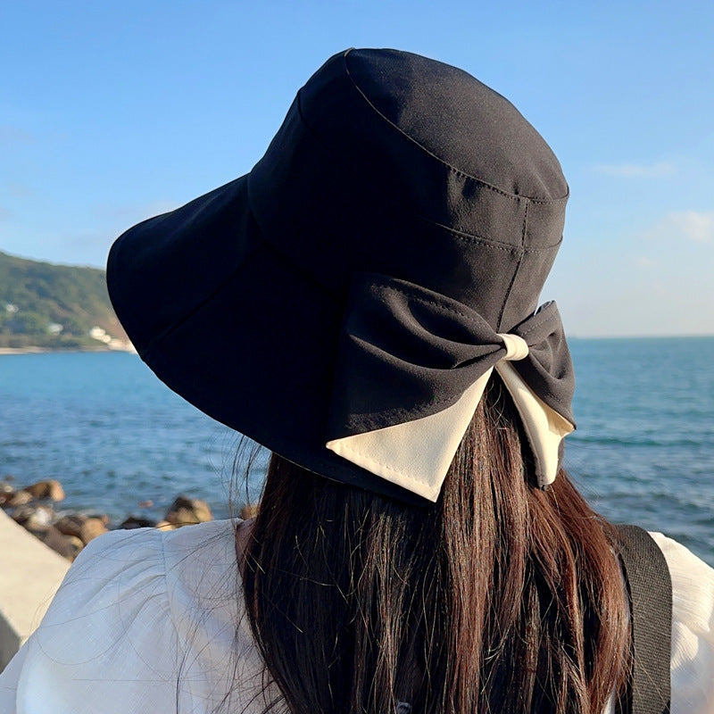 👒✨ Ženski šešir za sunce s mašnom i širokim obodom - sklopivi, 360° zaštita 🎀