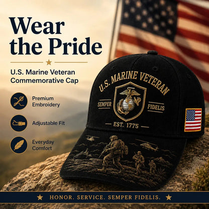 🤠🧢Kapa vječne vjernosti marinaca - klasična američka retro vezena bejzbolska kapa