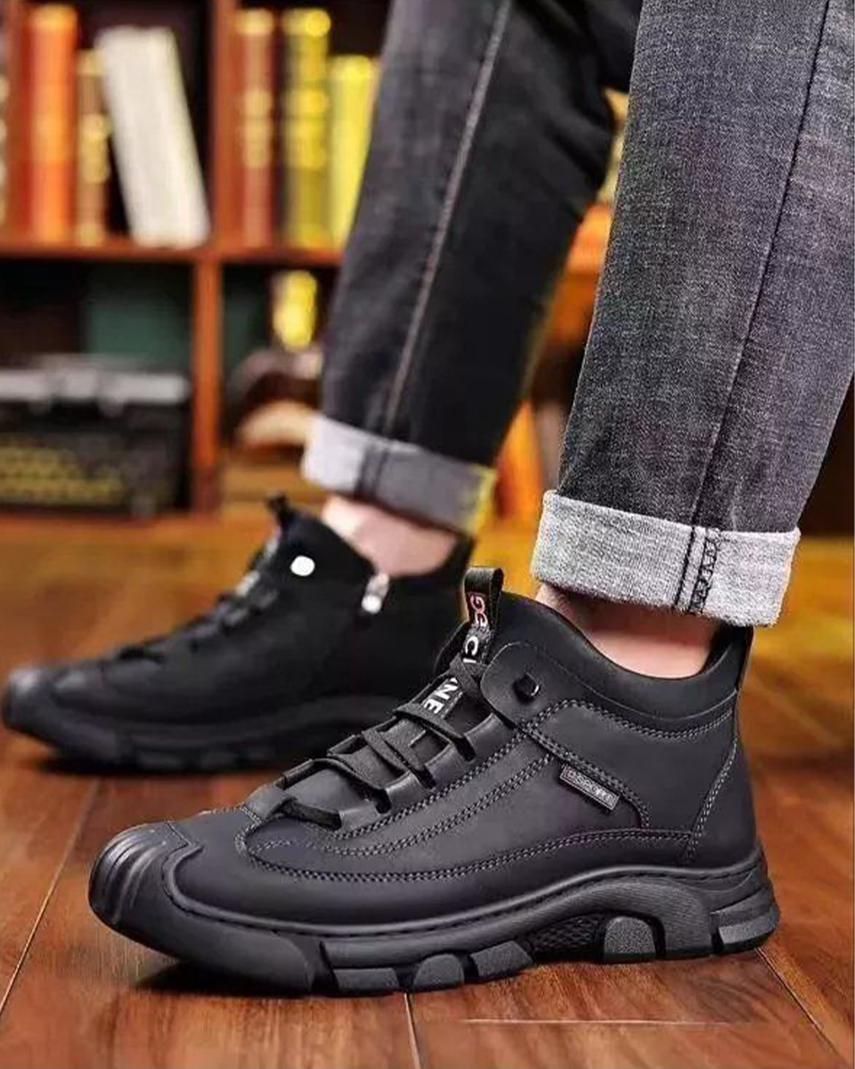 🔥🆕Ograničena ponuda 50% popusta: Muške zimske cipele ❄️👞 Tople, podstavljene, čizme od prave kože