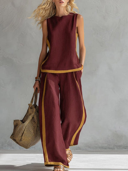 💃💛Novi ljetni dolasci! 😍Elegantno žensko odijelo bez rukava, širokog kroja, visoke kvalitete za ljeto. Jednostavno, jednobojno odijelo širokog kroja koje odiše opuštenim i ležernim stilom.