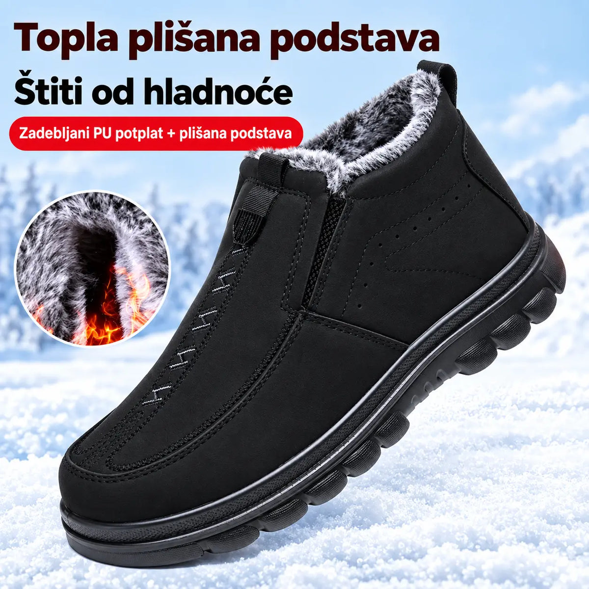 [Veličine 39-47] Nove zimske muške tople ležerne pamučne čizme, okruglog dizajna s vrhom, tople i udobne, neklizajuće i izdržljive.