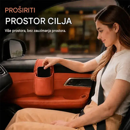 2 artikla za 25 €🚗 Dodatni prostor i red u automobilu! Kožni držač za vrata automobila / držač za čaše i telefon (Jednostavna montaža na prozor / 1+1 GRATIS ponuda)!