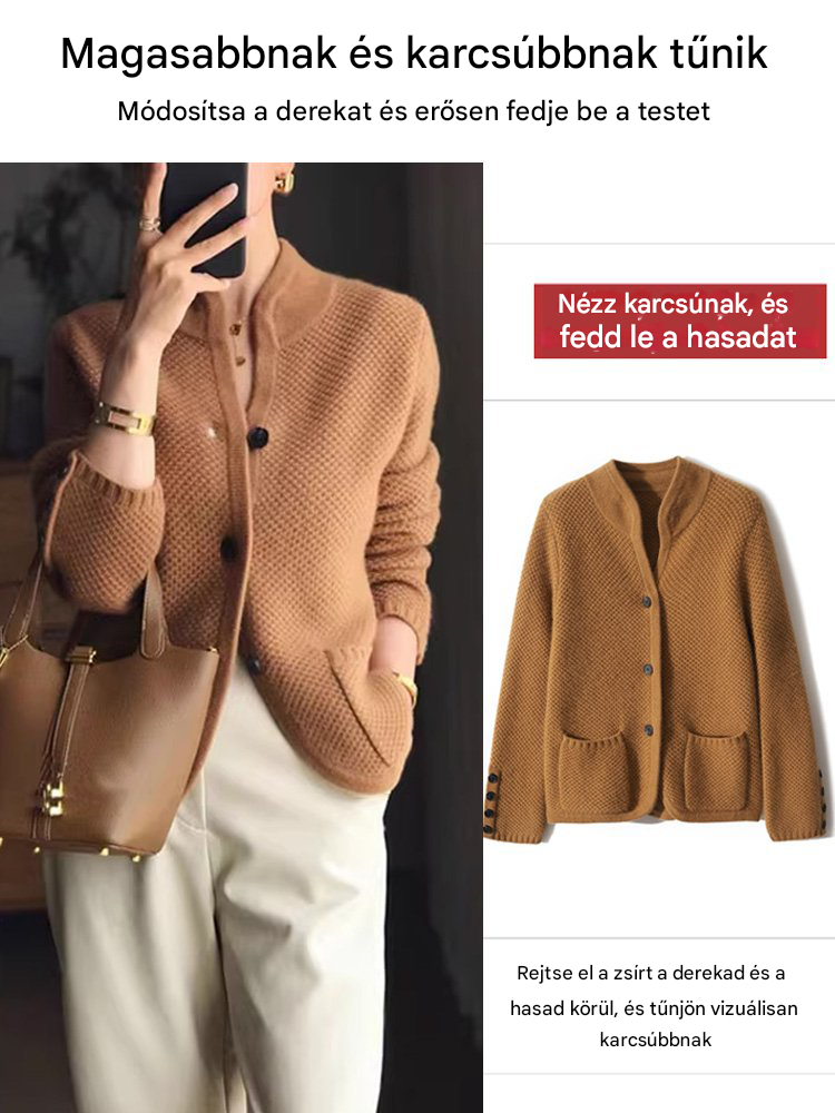 🧥Árcsökkentés és kiárusítás!💖✨【Korlátozott ajánlat 50% kedvezménnyel】Francia elegáns kasmírkabát, könnyű, meleg és sokoldalú