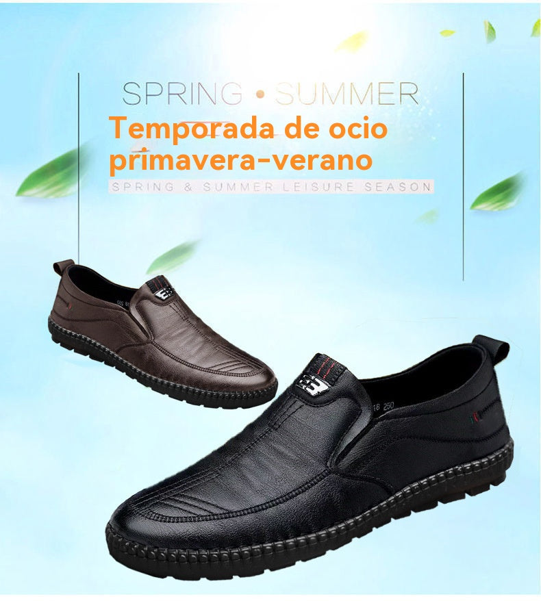 👞Nuevos zapatos casuales británicos, suela suave ✅ Hechos a mano con cuero seleccionado ✅ Resistentes al desgaste y transpirables