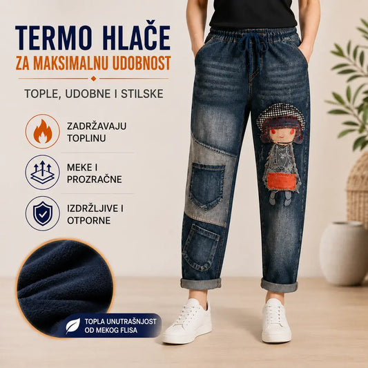 加绒：后面投 Ženske retro široke traperice s vezom i elastičnim strukom – jedinstveni stil harem traperica (veličine S-5XL, 2 boje) 👖✨🍂