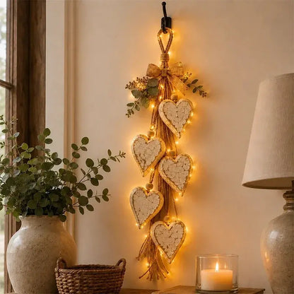 ✨ Osvijetlite svoj dom romantičnom atmosferom! Viseća dekoracija u obliku srca s integriranim LED svjetlima! 💖🏡