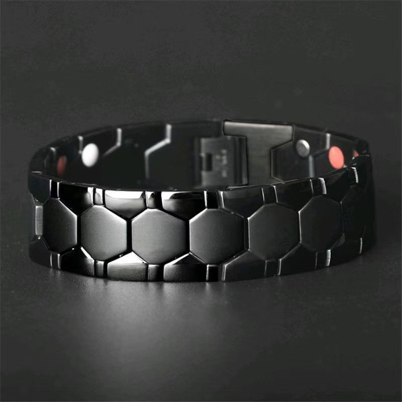 Compra 1, llévate 1 gratis ✨✨ Pulsera magnética de aleación para hombre + diseño hexagonal - Pulsera magnética desmontable - Pago contra entrega