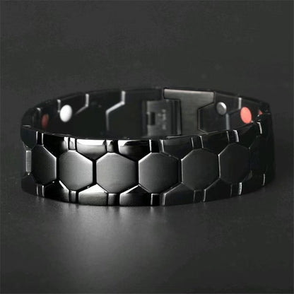 Compra 1, llévate 1 gratis ✨✨ Pulsera magnética de aleación para hombre + diseño hexagonal - Pulsera magnética desmontable - Pago contra entrega