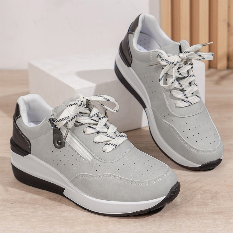 🔥👟Zadnji dan! 50% popusta! (povećanje visine 6 cm) Ženske moderne i udobne ortopedske sportske cipele, dizajn sa bočnim patentnim zatvaračem, platforma potplat.