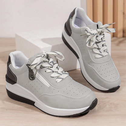 🔥👟Zadnji dan! 50% popusta! (povećanje visine 6 cm) Ženske moderne i udobne ortopedske sportske cipele, dizajn sa bočnim patentnim zatvaračem, platforma potplat.