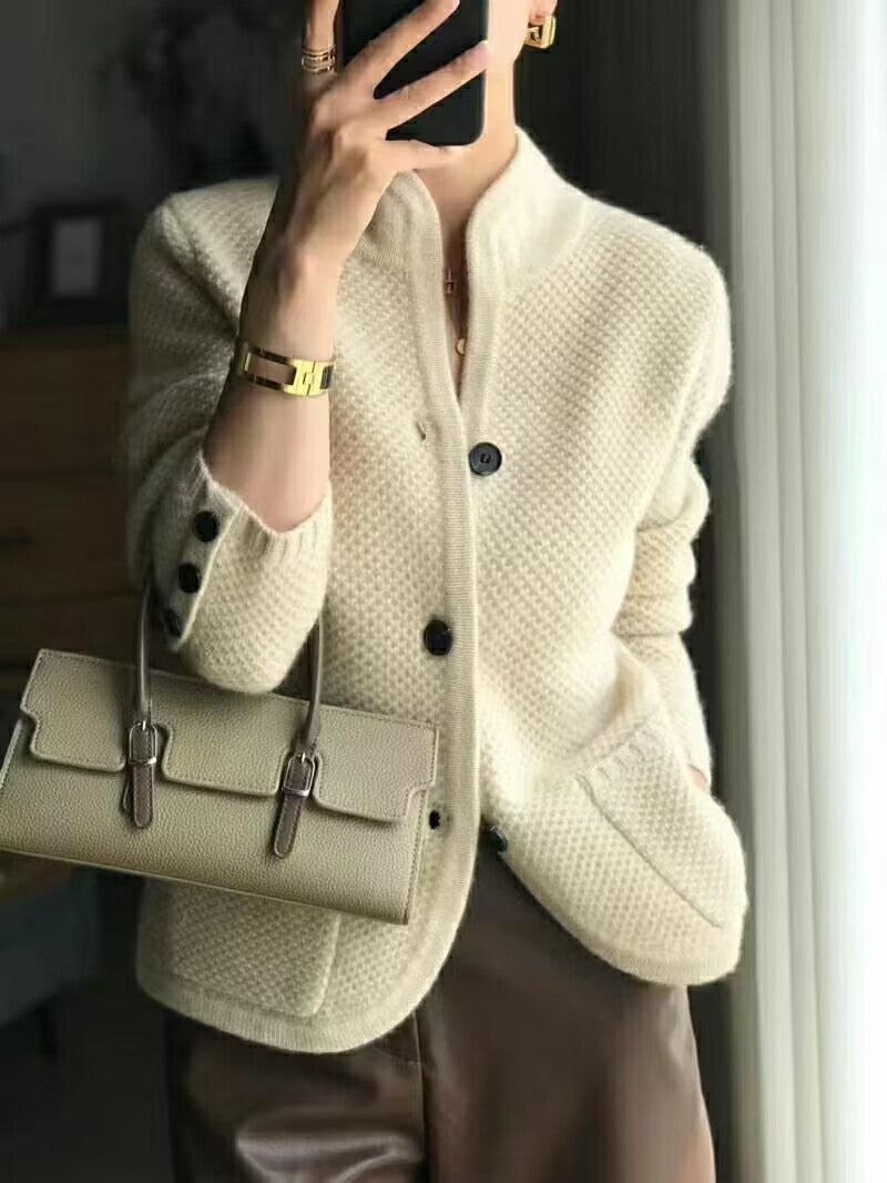 💋【-49% sezonska akcija】Novi francuski retro kardigan od kašmira za jesen i zimu – S–2XL