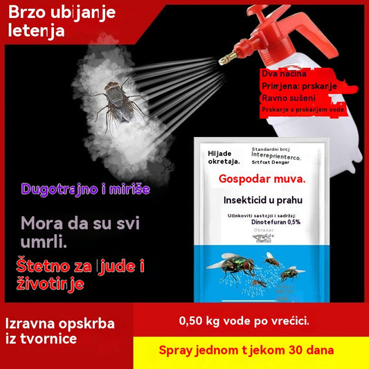 🦟Posebno dizajniran za ubijanje komaraca i muha na farmama, jedno pakiranje ubija buhe/skakavce/žohare/muhe/komarce!