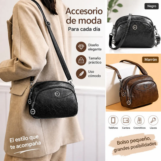 👜 ¡Nuevo bolso de piel auténtica de gran capacidad del año! Superficie impermeable - gran capacidad