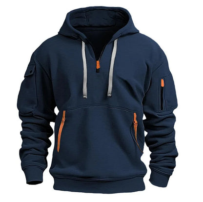 🌱👕【S-5XL】Nova muška sportska majica s kapuljačom, patentnim zatvaračem i više džepova - prikladna za proljetno i jesensko nošenje