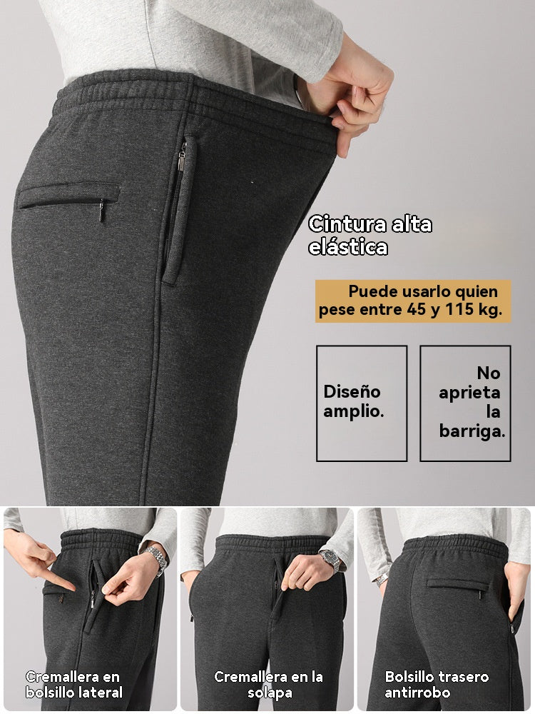 ❄️⛄40% de descuento【XL-5XL】Nueva colección de invierno, 👖 pantalones casuales de lana de cordero gruesa de alta calidad para hombres, cálidos y versátiles para el día a día