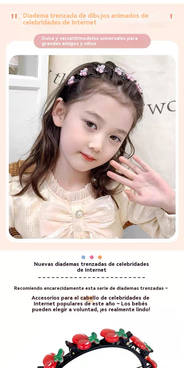 🔥【Compre 2 y obtenga 3 gratis】Diademas, pinzas para el pelo y diademas trenzadas para niñas