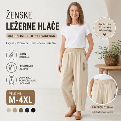 🔥【M–4XL】👖 Lagane i prozračne ljetne hlače od pamuka i lana - moderne ležerne kratke hlače - prikladne za svakodnevno nošenje