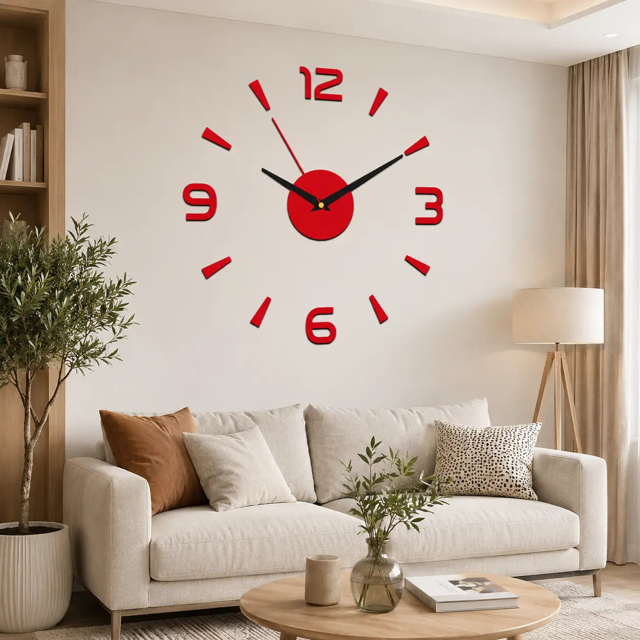 Reloj de pared acrílico luminoso 3D sin necesidad de taladrar (requiere montaje)
