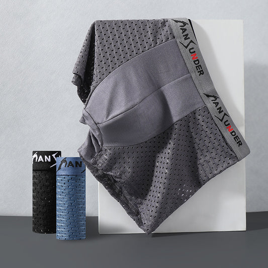 🔥🧊🍀Calzoncillos bóxer de malla transpirable Ice Silk para hombre 3672362 