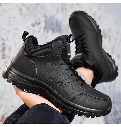 ⛄🔥👍【39-48】Moderne muške sportske svakodnevne cipele od kože, s debelim postavom, protiv klizanja, vunenom punjenjem i grijanjem-