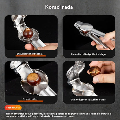 Kućna kopča za otvaranje kestena, lako se otvara jednim dodirom bez ozljeđivanja ruku!