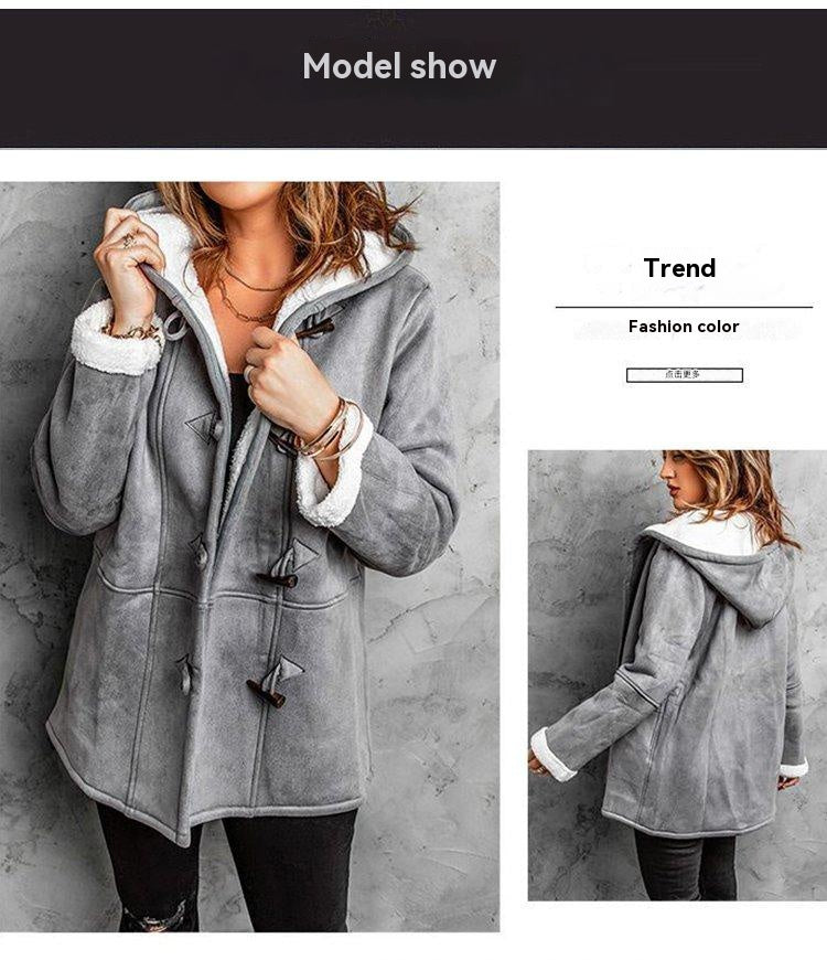 🐏🥼💖【Nová zimná kolekcia so zľavou 43%】Elegantný a teplý dámsky semišový kabát s fleecovou podšívkou, S-5XL, zimný kabát na každodenné nosenie