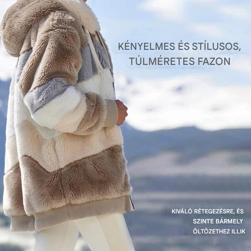 ☃️Limitált ajánlat 35% kedvezménnyel❄️【S-5XL】Új női téli kabát 2025, vastag plüss csíkkal