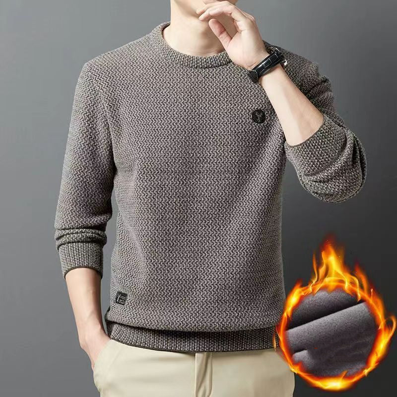 🔥🧣❄️30% popust【S-4XL】2025 Nova muška džemper od mink krzna, toplinski pleteni džemper s okruglim izrezom, jednostavan i svestran. 🧣❄️