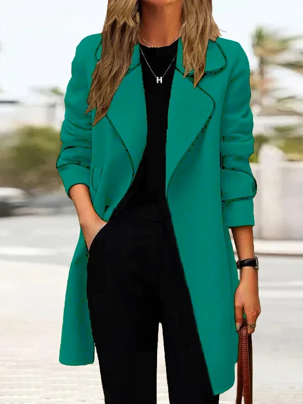 🔥🧥👩【40% SLEVA】【M-4XL】Nová podzim-zima 2025, dámská korejská středně dlouhá oboustranná kašmírová bunda/kabát