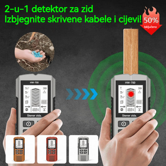 🔍 Detector de pared 2 en 1 – ¡Evita cables y tuberías ocultas! 