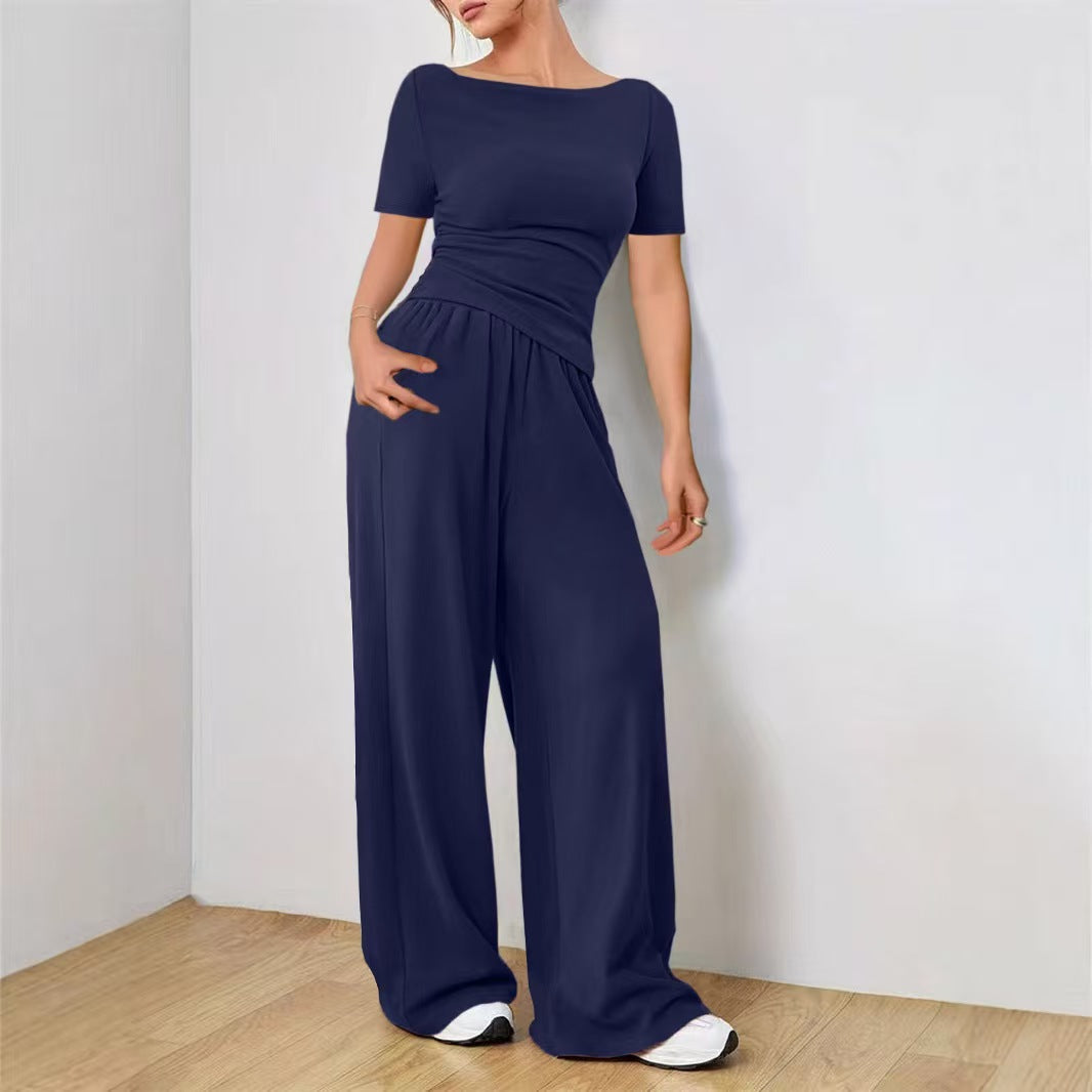 ⏳ Zadnji dan - 50% popusta ✨ [40–80 kg] Elegantni jednobojni pamučni set kratkih rukava - širok i ležeran ✅ Plaćanje pouzećem dostupno