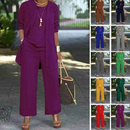 🧥【S-5XL】Elegantno žensko trodijelno odijelo širokog kroja🍂✅Plaćanje pouzećem dostupno