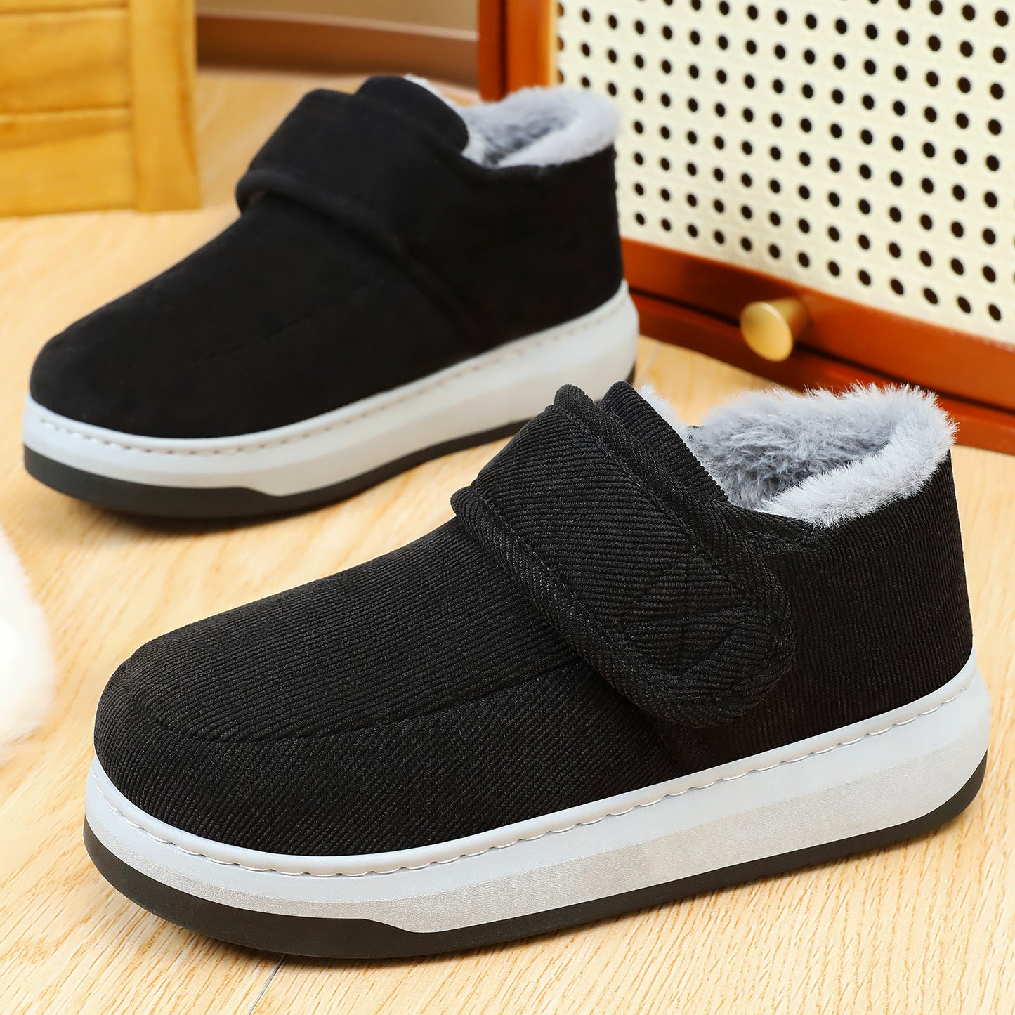 ❤❄ Zimske debele pamučne ženske cipele za starije osobe, tople cipele s flis podstavom za srednju i stariju dob, prikladne za nošenje na otvorenom