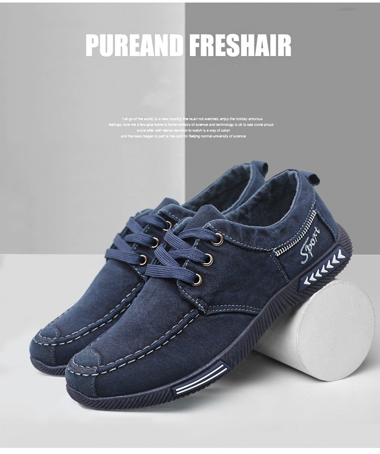 🔥【38-46】💥2024 nuevos zapatos de lona transpirables para hombre con suelas suaves 