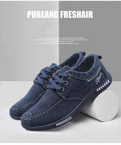 🔥【38-46】💥2024 nuevos zapatos de lona transpirables para hombre con suelas suaves 