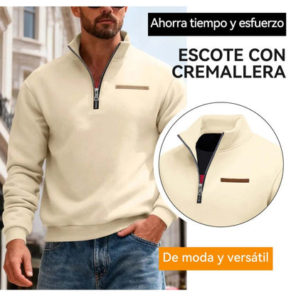 👕【40% de descuento】【S-3XL】Sudadera de hombre 2026, moderna, de manga larga, casual y cálida